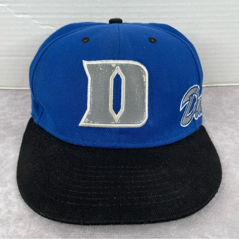 Vintage Duke University Hat Snapback Blue Script Zephyr Cap Retro College NCAA